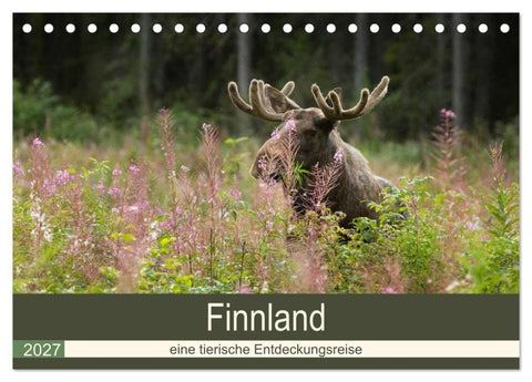 Finnland: eine tierische Entdeckungsreise (Tischkalender 2027 DIN A5 quer), CALVENDO Monatskalender
