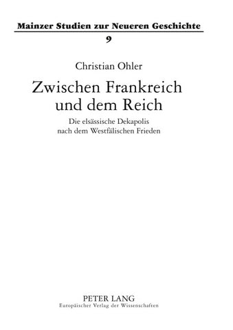 Zwischen Frankreich und dem Reich