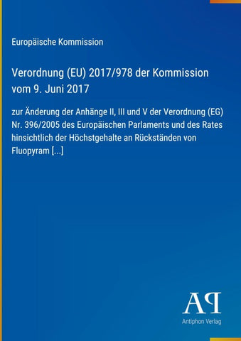 Verordnung (EU) 2017/978 der Kommission vom 9. Juni 2017