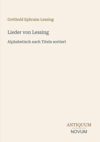 Lieder von Lessing