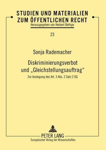 Diskriminierungsverbot und «Gleichstellungsauftrag»