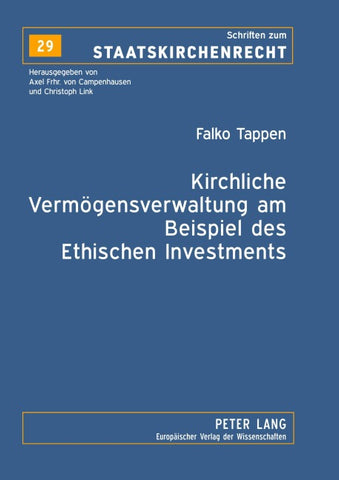 Kirchliche Vermögensverwaltung am Beispiel des Ethischen Investments