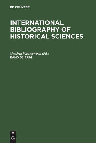 International Bibliography of Historical Sciences / 1994