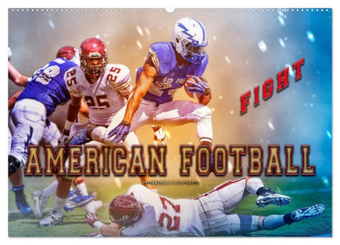 American Football - Fight (Wandkalender 2027 DIN A2 quer), CALVENDO Monatskalender