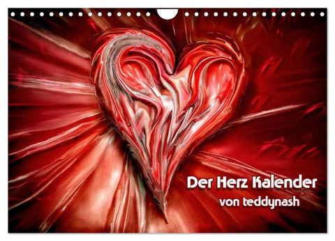 Der Herz Kalender (Wandkalender 2027 DIN A4 quer), CALVENDO Monatskalender