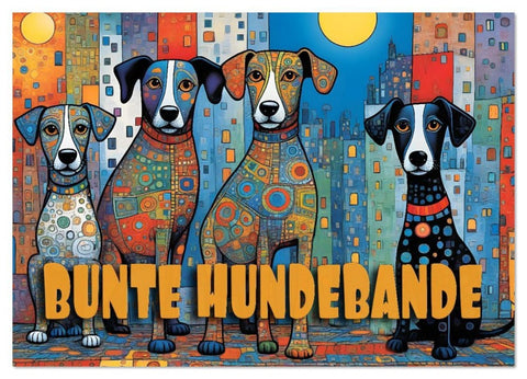 Bunte Hundebande (Wandkalender 2026 DIN A3 quer), CALVENDO Monatskalender