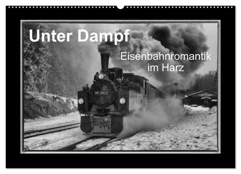 Unter Dampf - Eisenbahnromantik im Harz (Wandkalender 2027 DIN A2 quer), CALVENDO Monatskalender