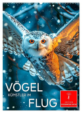 Vögel - Künstler im Flug (Wandkalender 2027 DIN A2 hoch), CALVENDO Monatskalender
