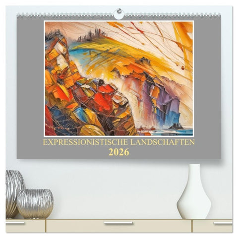 Expressionistische Landschaften (hochwertiger Premium Wandkalender 2026 DIN A2 quer), Kunstdruck in Hochglanz