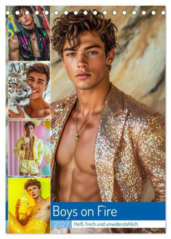 Boys on Fire (Tischkalender 2027 DIN A5 hoch), CALVENDO Monatskalender