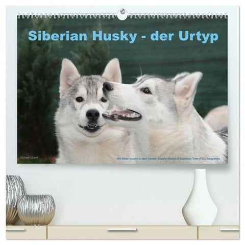 Siberian Husky - der Urtyp (hochwertiger Premium Wandkalender 2027 DIN A2 quer), Kunstdruck in Hochglanz