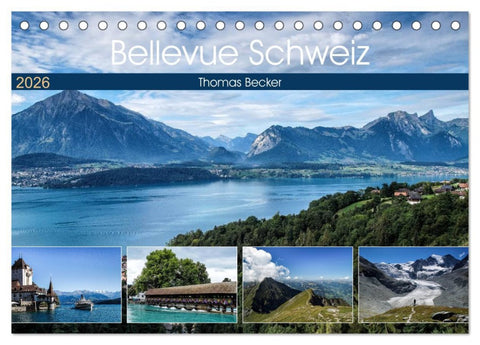Bellevue Schweiz (Tischkalender 2026 DIN A5 quer), CALVENDO Monatskalender