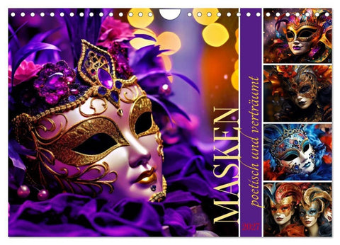 MASKEN - poetisch und verträumt (Wandkalender 2027 DIN A4 quer), CALVENDO Monatskalender