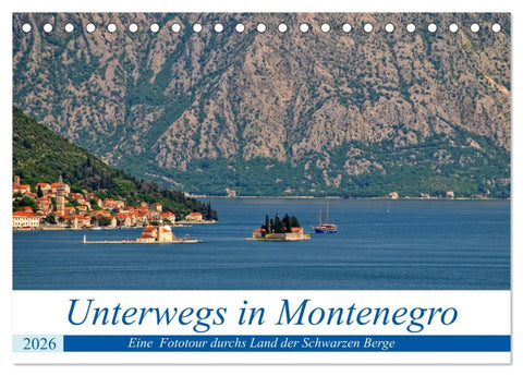 Unterwegs in Montenegro (Tischkalender 2026 DIN A5 quer), CALVENDO Monatskalender