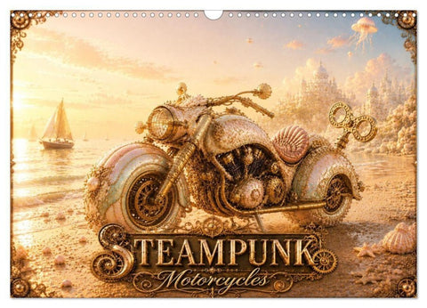 STEAMPUNK Motorcycles (Wandkalender 2027 DIN A3 quer), CALVENDO Monatskalender