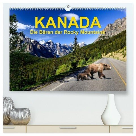 KANADA - Die Bären der Rocky Mountains (hochwertiger Premium Wandkalender 2027 DIN A2 quer), Kunstdruck in Hochglanz