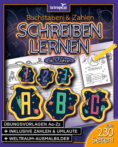 Buchstaben und Zahlen schreiben lernen ab 5 Jahren