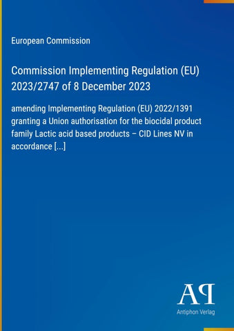 Commission Implementing Regulation (EU) 2023/2747 of 8 December 2023