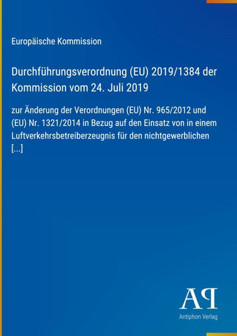Durchführungsverordnung (EU) 2019/1384 der Kommission vom 24. Juli 2019
