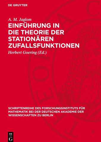 Einführung in die Theorie der stationären Zufallsfunktionen