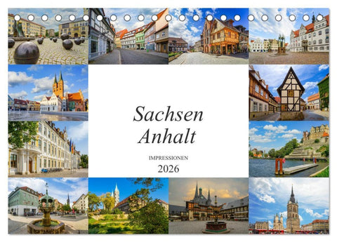 Sachsen Anhalt Impressionen (Tischkalender 2026 DIN A5 quer), CALVENDO Monatskalender