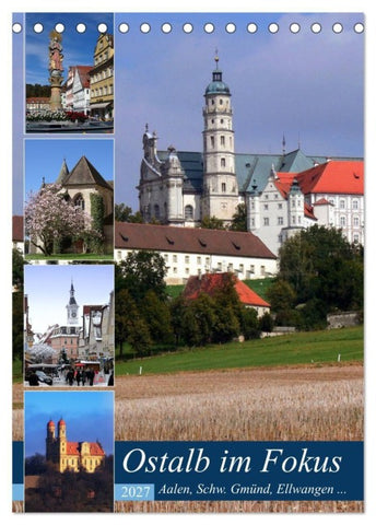 Ostalb im Fokus (Tischkalender 2027 DIN A5 hoch), CALVENDO Monatskalender