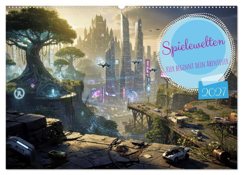 Spielewelten (Wandkalender 2027 DIN A2 quer), CALVENDO Monatskalender