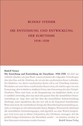 Die Entstehung und Entwicklung der Eurythmie 1918-1920