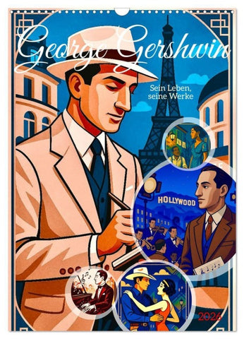 George Gershwin (Wandkalender 2026 DIN A3 hoch), CALVENDO Monatskalender