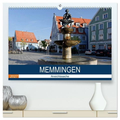 Memmingen - Ansichtssache (hochwertiger Premium Wandkalender 2027 DIN A2 quer), Kunstdruck in Hochglanz