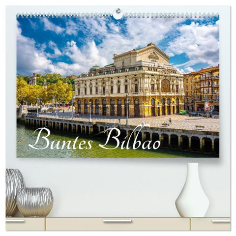 Buntes Bilbao (hochwertiger Premium Wandkalender 2027 DIN A2 quer), Kunstdruck in Hochglanz
