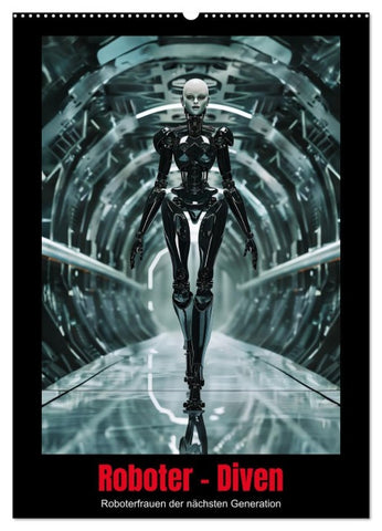 Roboter - Diven (Wandkalender 2026 DIN A2 hoch), CALVENDO Monatskalender