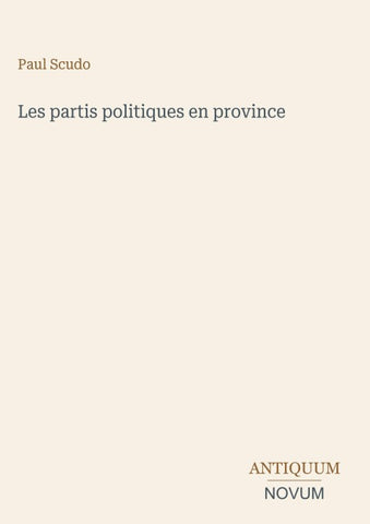 Les partis politiques en province