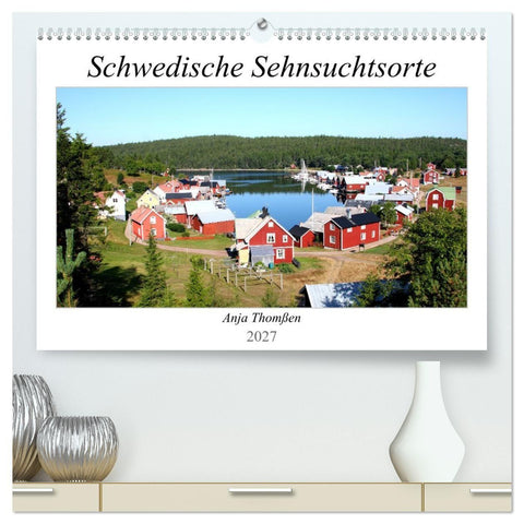 Schwedische Sehnsuchtsorte (hochwertiger Premium Wandkalender 2027 DIN A2 quer), Kunstdruck in Hochglanz