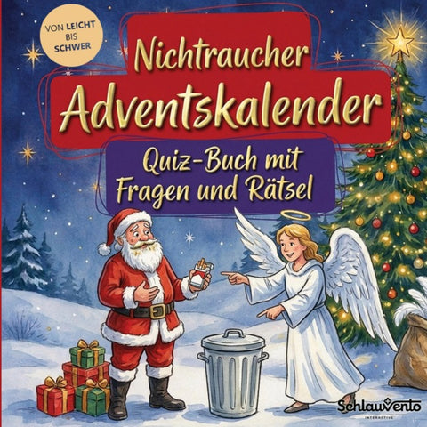 Nichtraucher-Adventskalender: Quiz-Buch mit Fragen und Rätsel