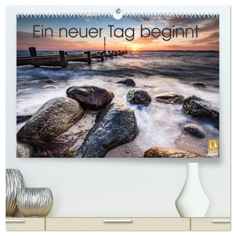 Ein neuer Tag beginnt (hochwertiger Premium Wandkalender 2027 DIN A2 quer), Kunstdruck in Hochglanz