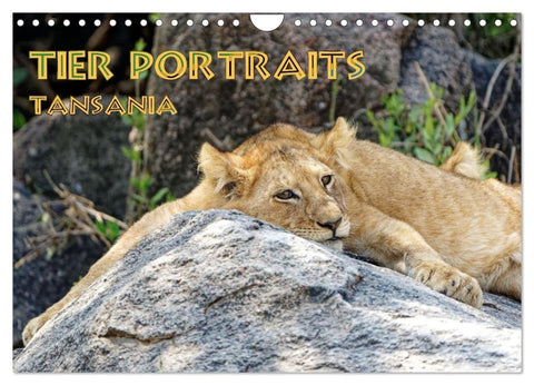 Tier Portraits Tansania (Wandkalender 2027 DIN A4 quer), CALVENDO Monatskalender
