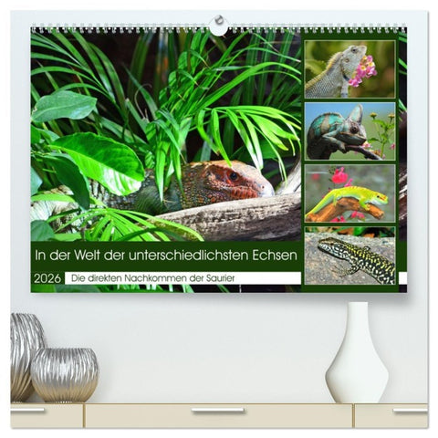In der Welt der unterschiedlichsten Echsen (hochwertiger Premium Wandkalender 2026 DIN A2 quer), Kunstdruck in Hochglanz