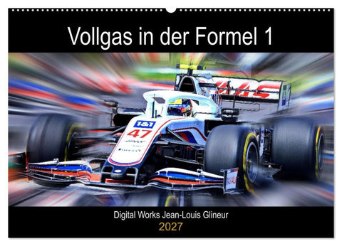 Vollgas in der Formel 1 (Wandkalender 2027 DIN A2 quer), CALVENDO Monatskalender
