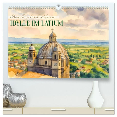 Idylle im Latium (hochwertiger Premium Wandkalender 2027 DIN A2 quer), Kunstdruck in Hochglanz