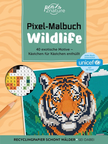 Pixel-Malbuch Wildlife