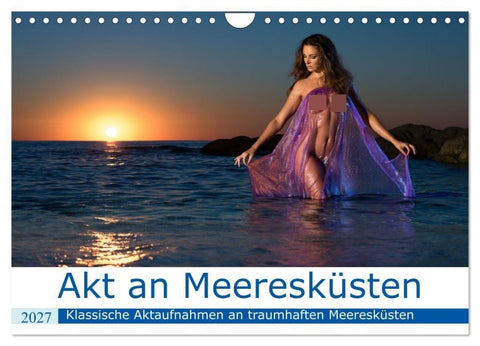 Akt an wilden Meeresküsten (Wandkalender 2027 DIN A4 quer), CALVENDO Monatskalender