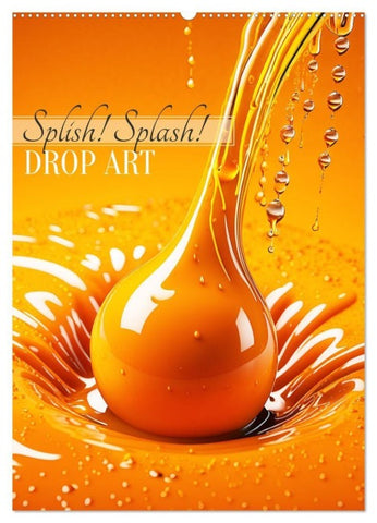 Splish! Splash! DROP ART (Wandkalender 2027 DIN A2 hoch), CALVENDO Monatskalender
