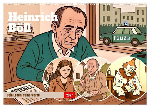 Heinrich Böll (Wandkalender 2027 DIN A2 quer), CALVENDO Monatskalender