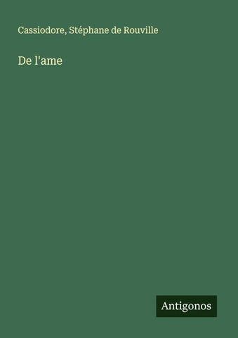 De l'ame