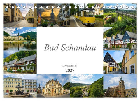 Bad Schandau Impressionen (Tischkalender 2027 DIN A5 quer), CALVENDO Monatskalender