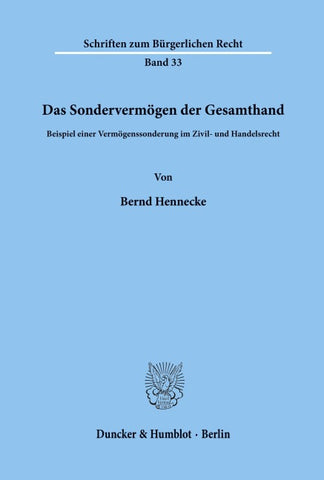 Das Sondervermögen der Gesamthand.