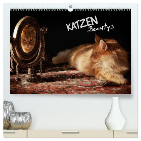 KATZEN Beautys (hochwertiger Premium Wandkalender 2026 DIN A2 quer), Kunstdruck in Hochglanz