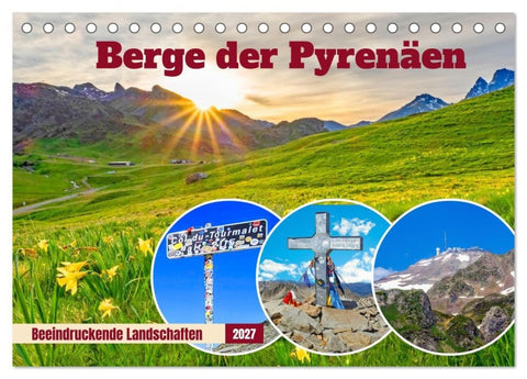 Berge der Pyrenäen (Tischkalender 2027 DIN A5 quer), CALVENDO Monatskalender