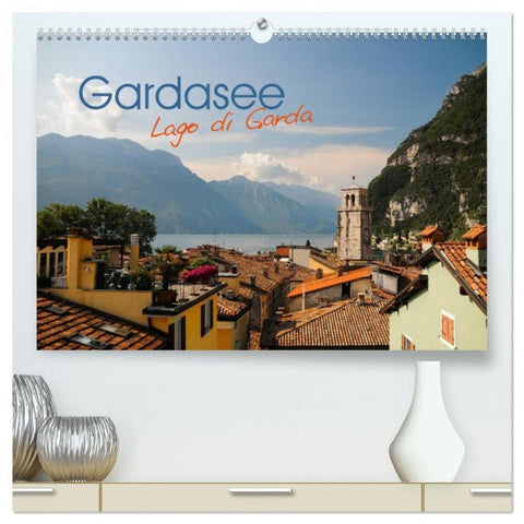 Gardasee. Lago di Garda (hochwertiger Premium Wandkalender 2026 DIN A2 quer), Kunstdruck in Hochglanz